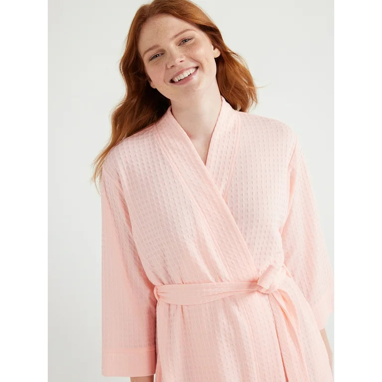 Joyspun Women’s Waffle Kimono Robe, Sizes S to 3X | Walmart (US)