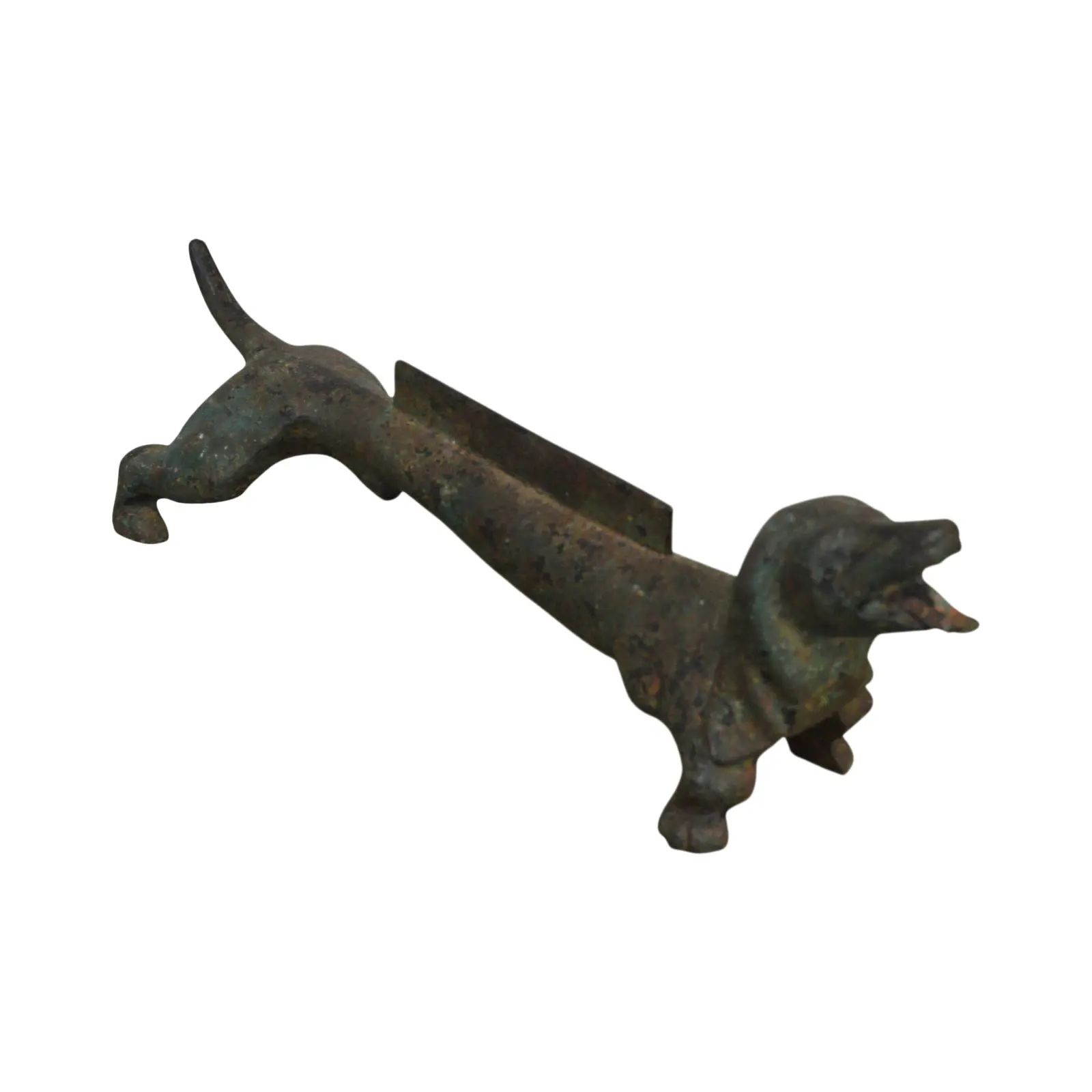 Cast Iron Antique Dachshund Dog Boot Scraper | Chairish