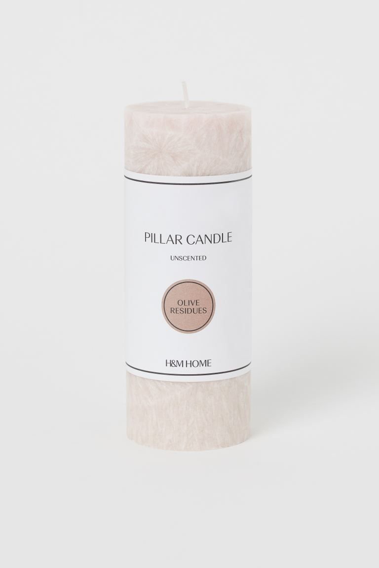 Olive Wax Pillar Candle | H&M (US + CA)