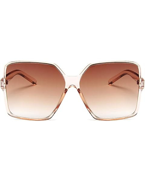 Amazon.com: aisswzber Women's Chic Square Oversized Sunglasses Big Large Wide Fashion Shades for ... | Amazon (US)