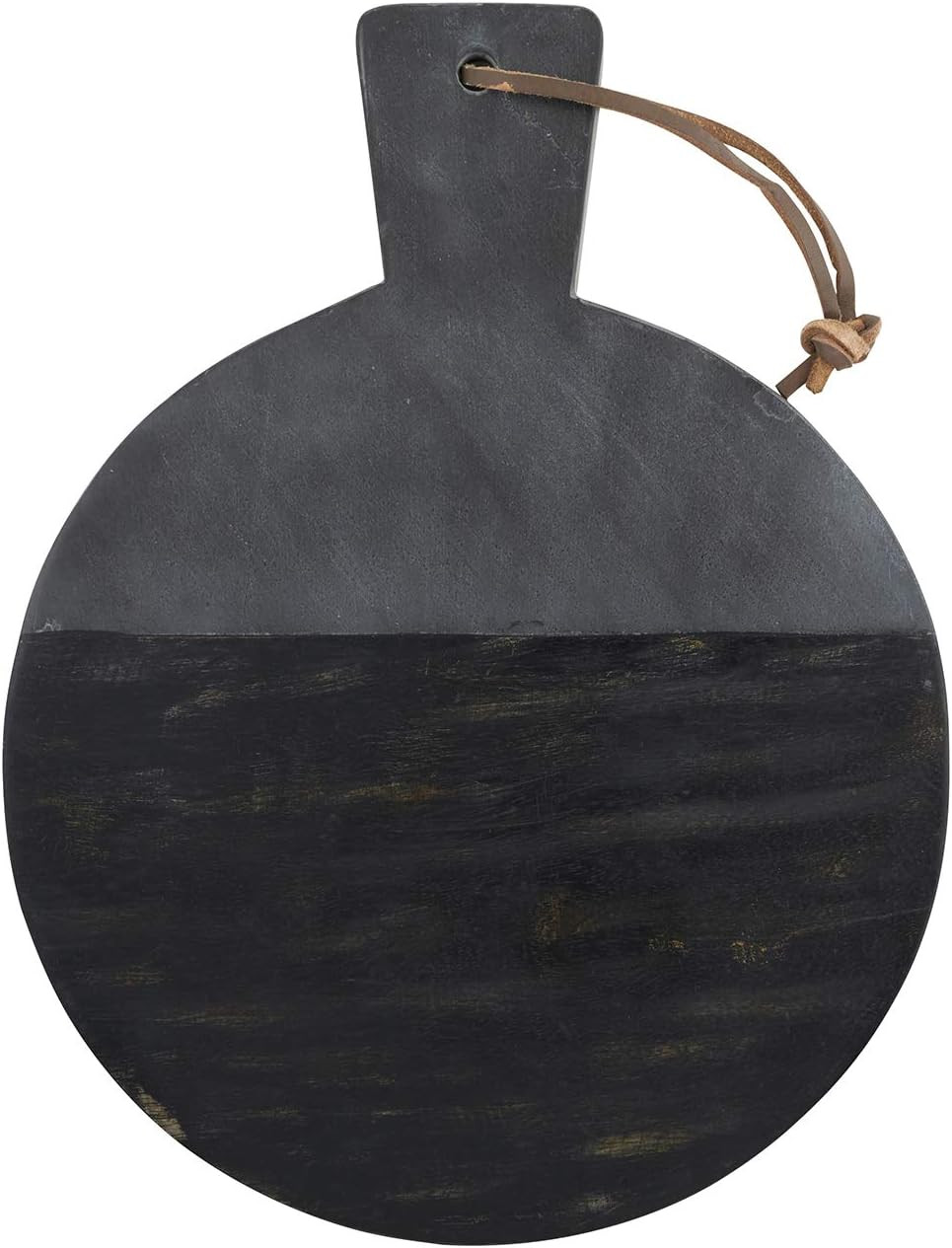 Creative Brands Table Sugar Round Marble and Mango Wood Serving Board, Medium, Black | Amazon (US)