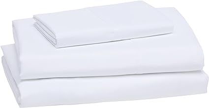Amazon Basics Lightweight Wrinkle Resistant Polyester Microfiber Bed Sheet Set with 14" Deep Pock... | Amazon (US)