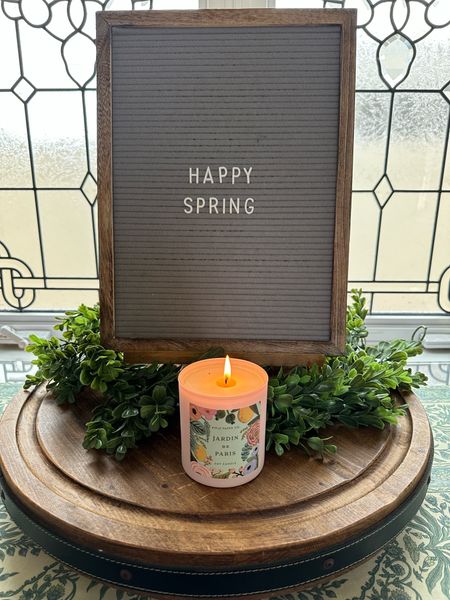 Seasonal letter board + spring candle  

#LTKSeasonal #LTKunder100 #LTKhome