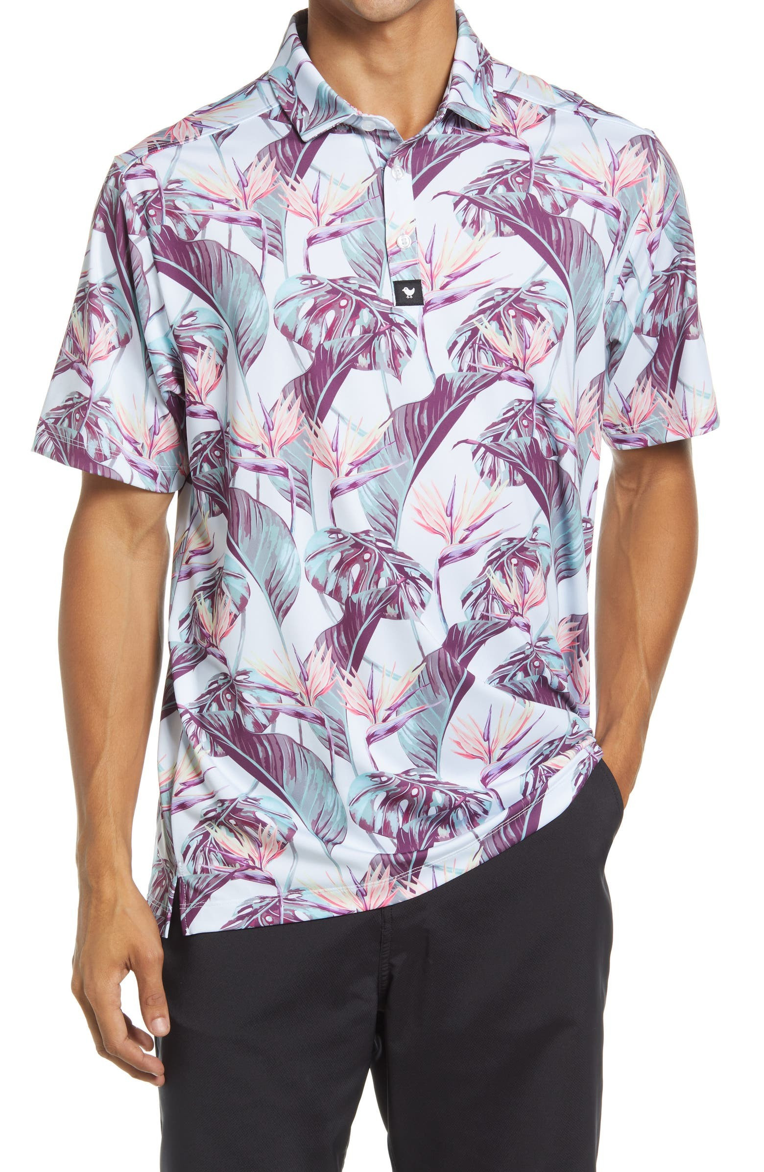 Shaka Floral Performance Golf Polo | Nordstrom