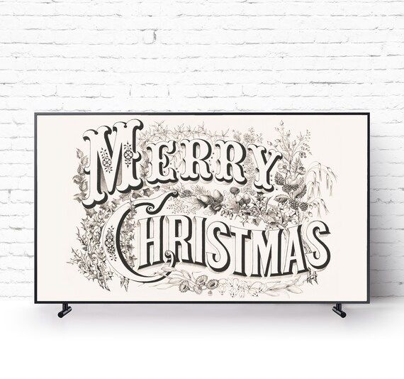 Samsung Frame TV Art. Instant Download. Merry Christmas Lithograph by Currier & Ives. Vintage Art... | Etsy (US)