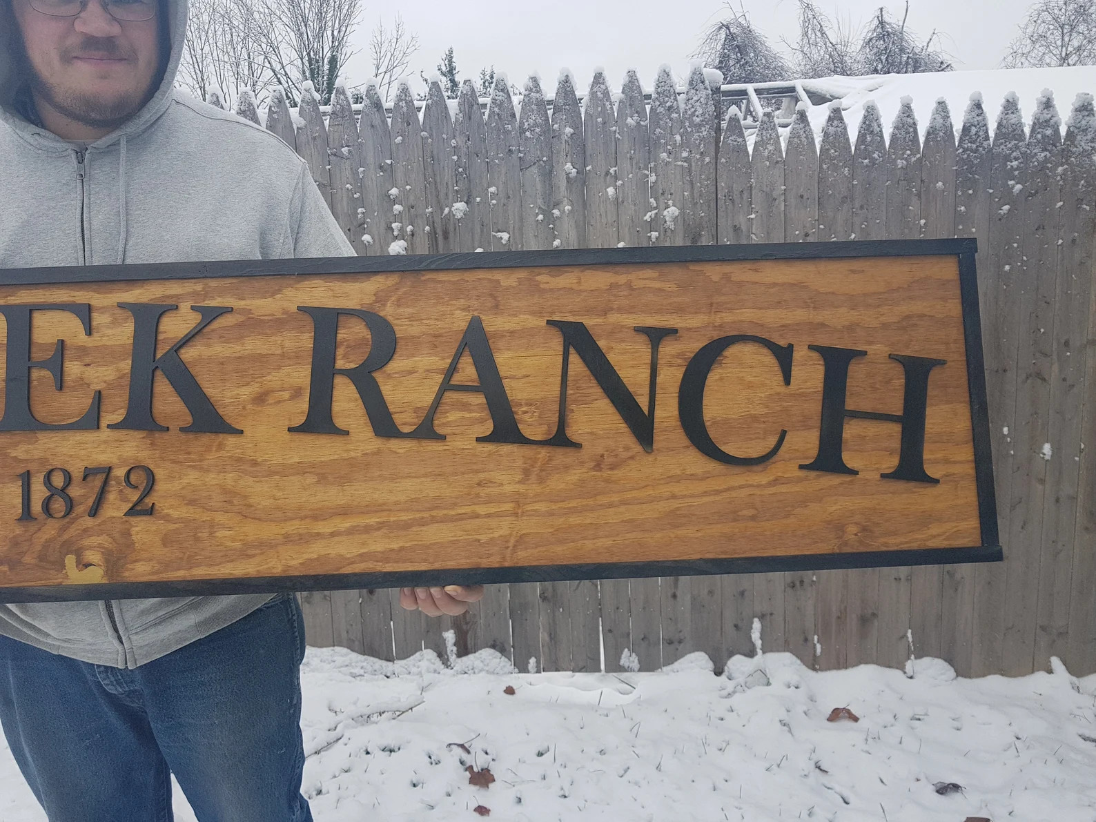 Large Custom Ranch Sign, Over-sized Rustic Business Logo, Wood, Laser Cut Out, 3D, Extra Large, S... | Etsy (US)
