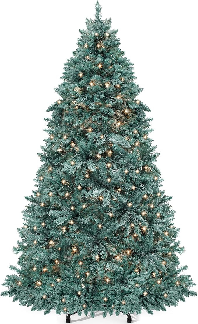 YITAHOME Prelit Blue Spruce Artificial Christmas Tree, 6 FT Pre-Lit Artificial Full Christmas Tre... | Amazon (US)