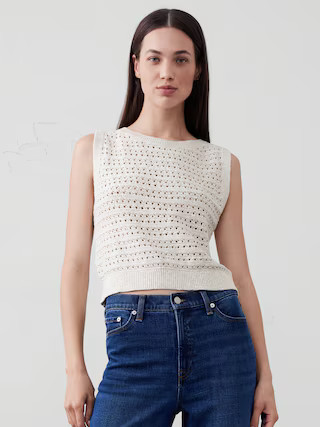 Open-Stitch Sweater Tank | Banana Republic Factory