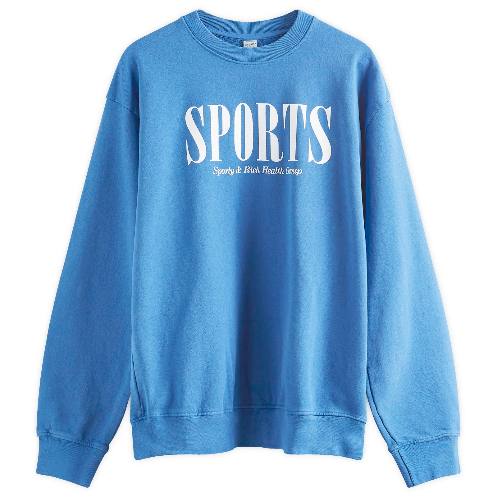 Sporty & Rich Sports Sweatshirt in Imperial Blue/White, Size Large | END. Clothing