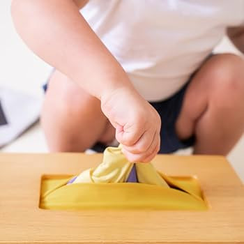 Sensory Tissue Box Toy for Babies 6-12 Months - Montessori Baby Tissue Box with Crinkle Paper, Na... | Amazon (US)