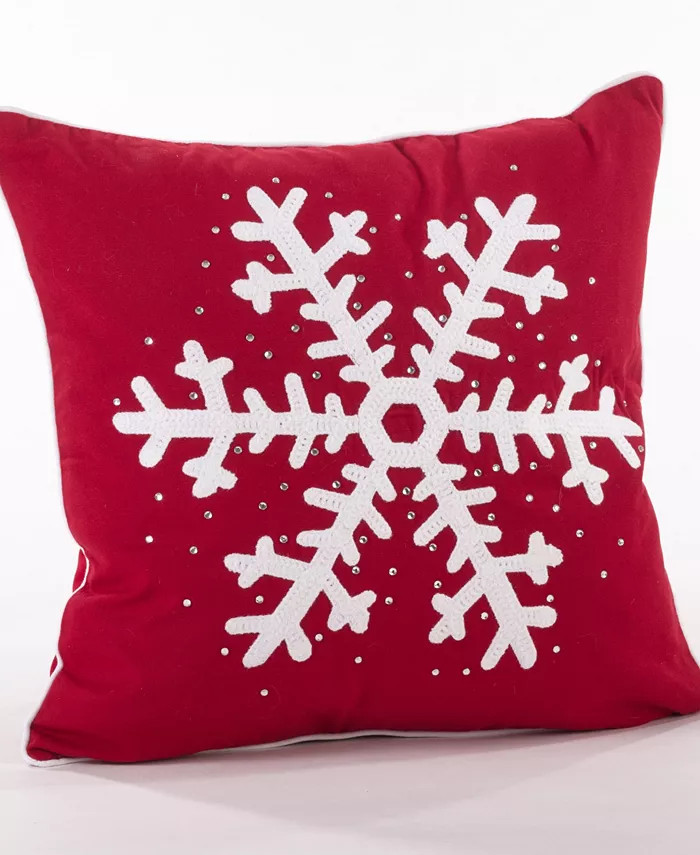 Single Snowflake Decorative Pillow, 18" x 18" | Macy's