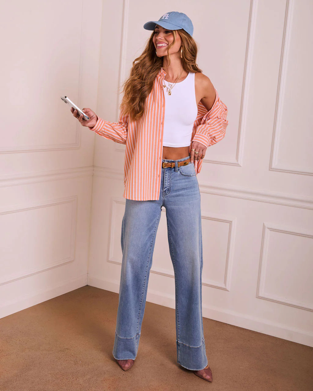 Isolyn Striped Button Down Top | VICI