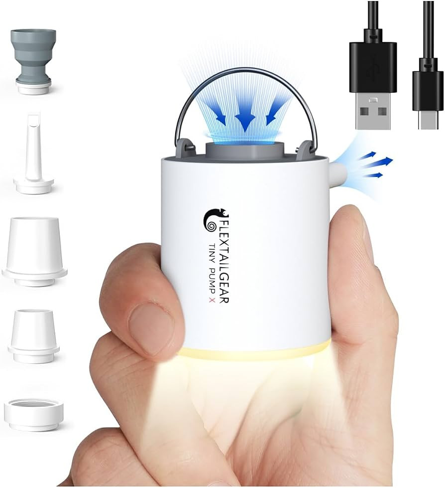 FLEXTAILGEAR Tiny Pump X Portable Air Pump+ Camping Light Ultra-Mini Air Pump with 1300mAh Batter... | Amazon (US)