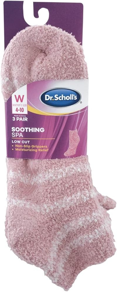 Dr. Scholl’s Women’s Fuzzy Spa Socks - Cozy Low Cut 2 & 3 Pairs - Lavender & Vitamin E Infuse... | Amazon (US)