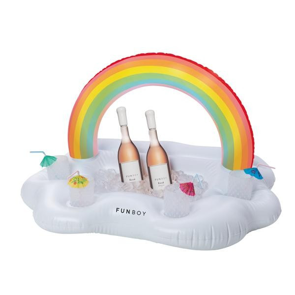 Inflatable Cooler: Rainbow Cloud Floating Drink Station | FUNBOY