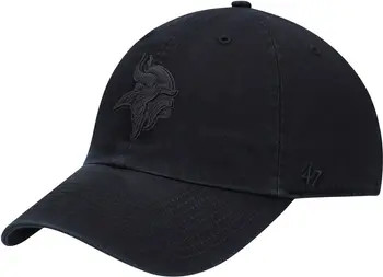 Men's '47 Black Minnesota Vikings Team Tonal Clean Up Adjustable Hat | Nordstrom