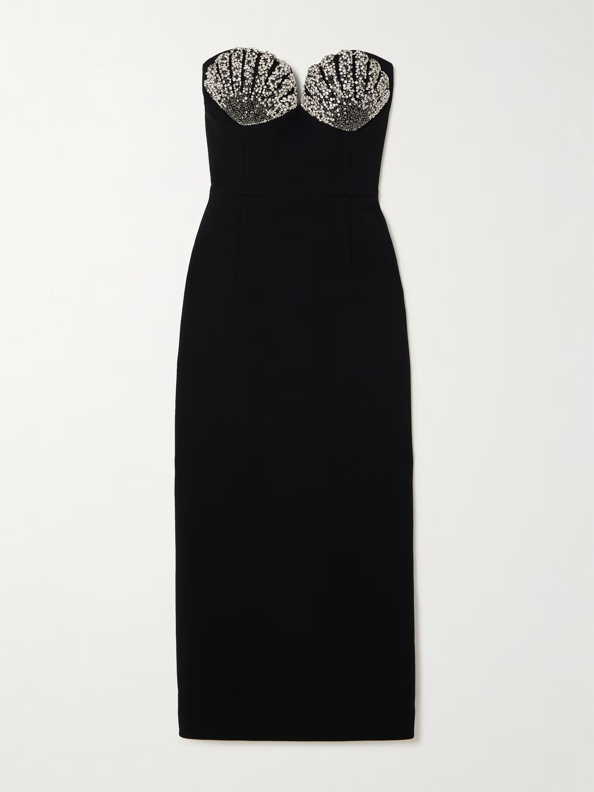 REBECCA VALLANCECordelia strapless crystal-embellished crepe midi dress | NET-A-PORTER APAC