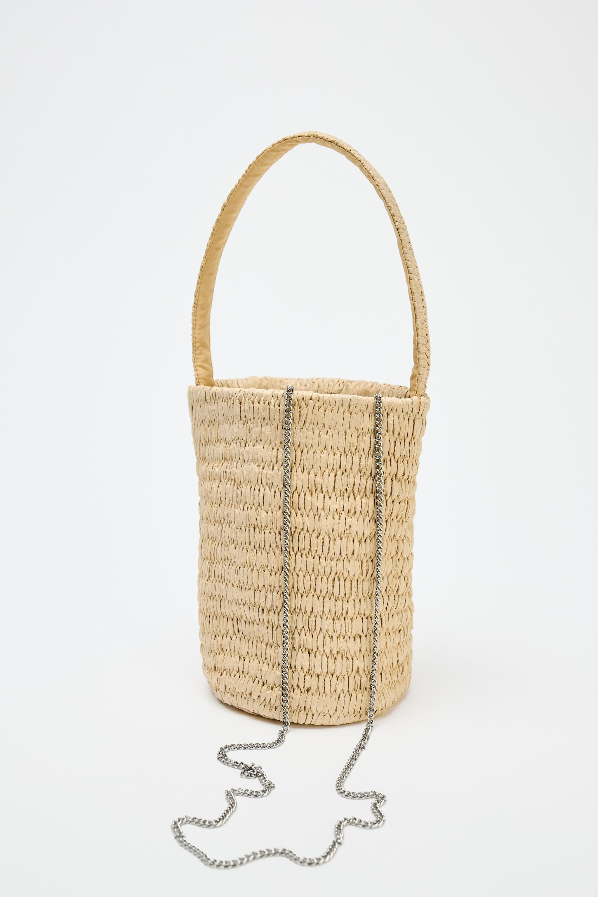 BRAIDED BASKET BAG WITH DESIGN | Zara UK