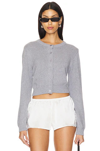 Frankies Bikinis Dudley Cotton Knit Cardigan in Rain Cloud from Revolve.com | Revolve Clothing (Global)
