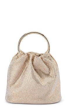 olga berg Mabel Crystal Top Handle Bag in Champagne from Revolve.com | Revolve Clothing (Global)