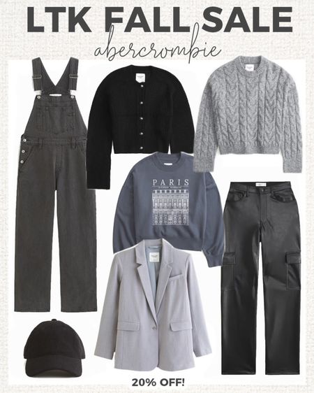 LTK Fall Sale: 20% off at Abercrombie! Love these black and gray fall fashion finds! 

#abercrombie #fallfashion 

LTK fall sale Abercrombie picks. Black denim overalls Abercrombie fall fashion. Graphic pullover. Chic fall blazer. Black jeans. Gray knit sweater. Black button down cardigan  

#LTKSale #LTKfindsunder100 #LTKstyletip