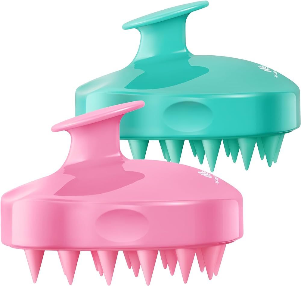 HEETA Hair Scalp Massager Shampoo Brush 2 Pack, Soft Silicone Bristles to Remove Dandruff, Waterp... | Amazon (US)