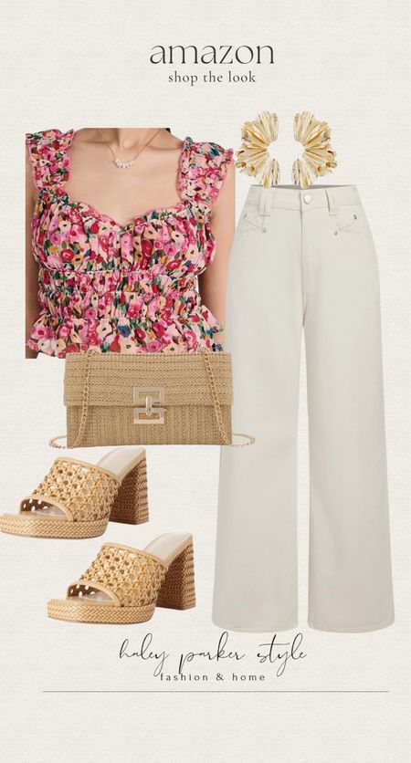 Amazon shop the look! 

Purse, shoulder bag, heels, summer outfit, pants, top, floral 

#LTKShoeCrush #LTKItBag #LTKStyleTip