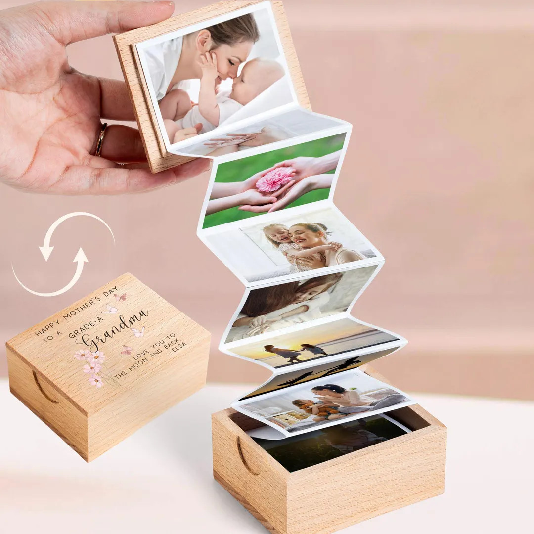 Personalized Happy Mothers Day Grandma Pull Out Photo Album, From Granddaughter Photo Memory Gift... | Etsy (US)