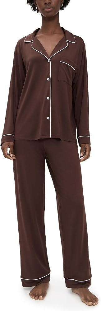 Eberjey Gisele Classic Women's Pajama Set | Long Sleeve Shirt + Long Pants | Amazon (US)