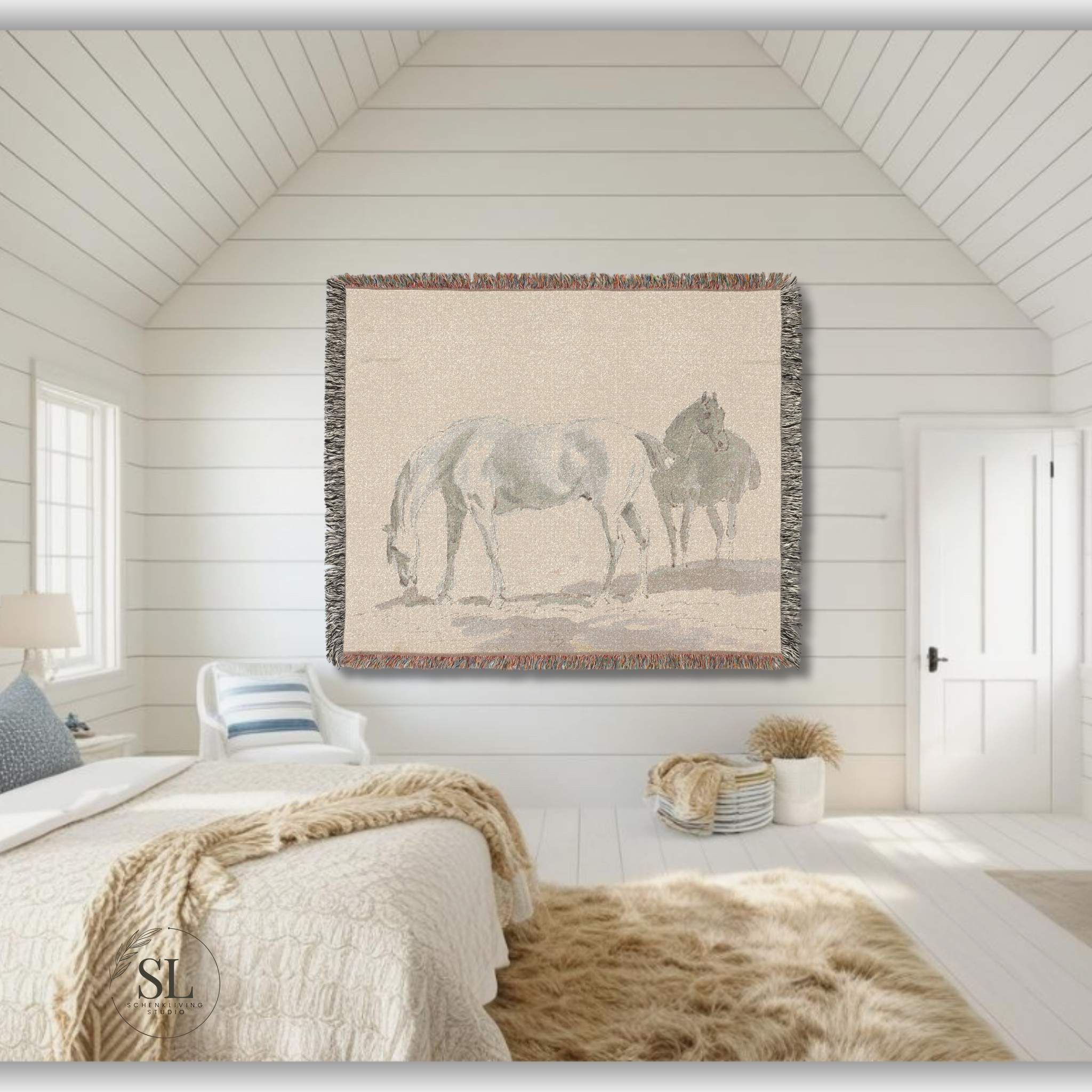 Vintage Neutral Horse Sketch Woven Tapestry Blanket for your Bedroom Walls  

 

#LTKstyletip #LTKfamily #LTKgiftguide