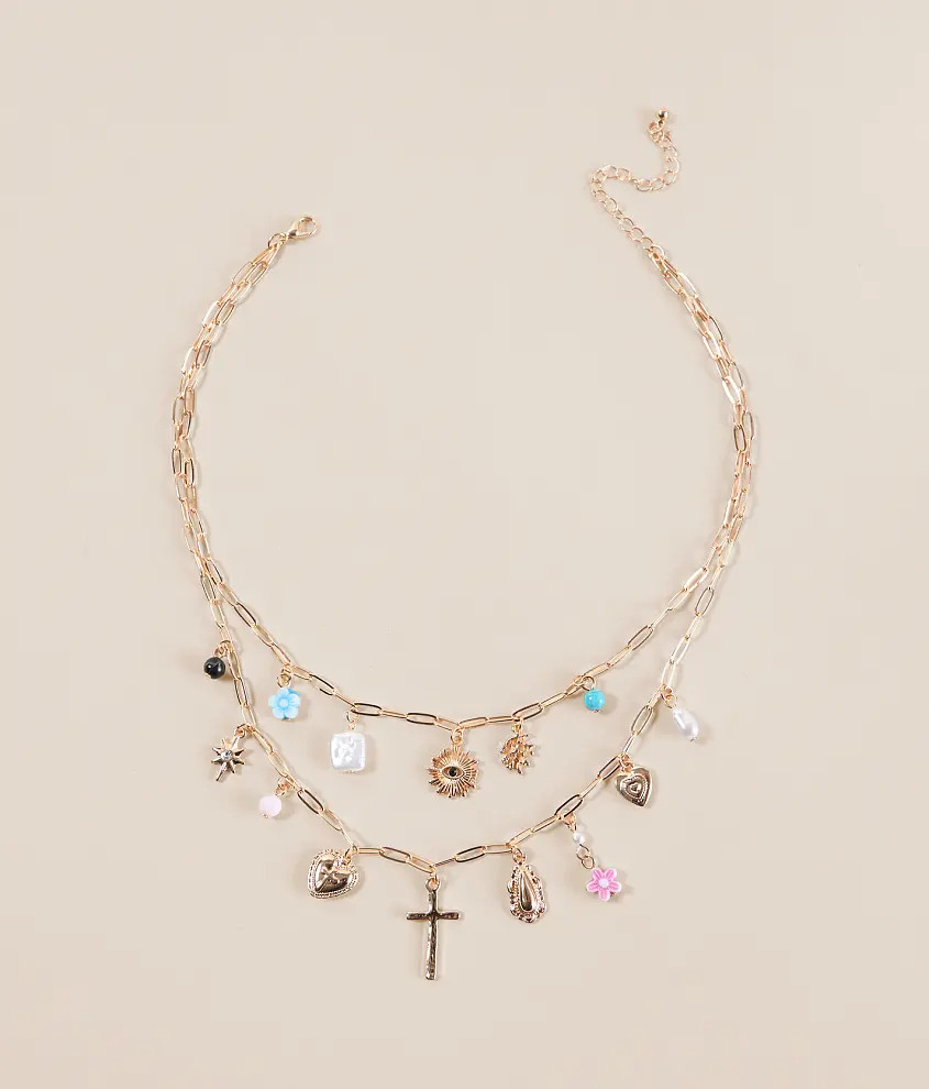 Tiered Charm Necklace | Buckle