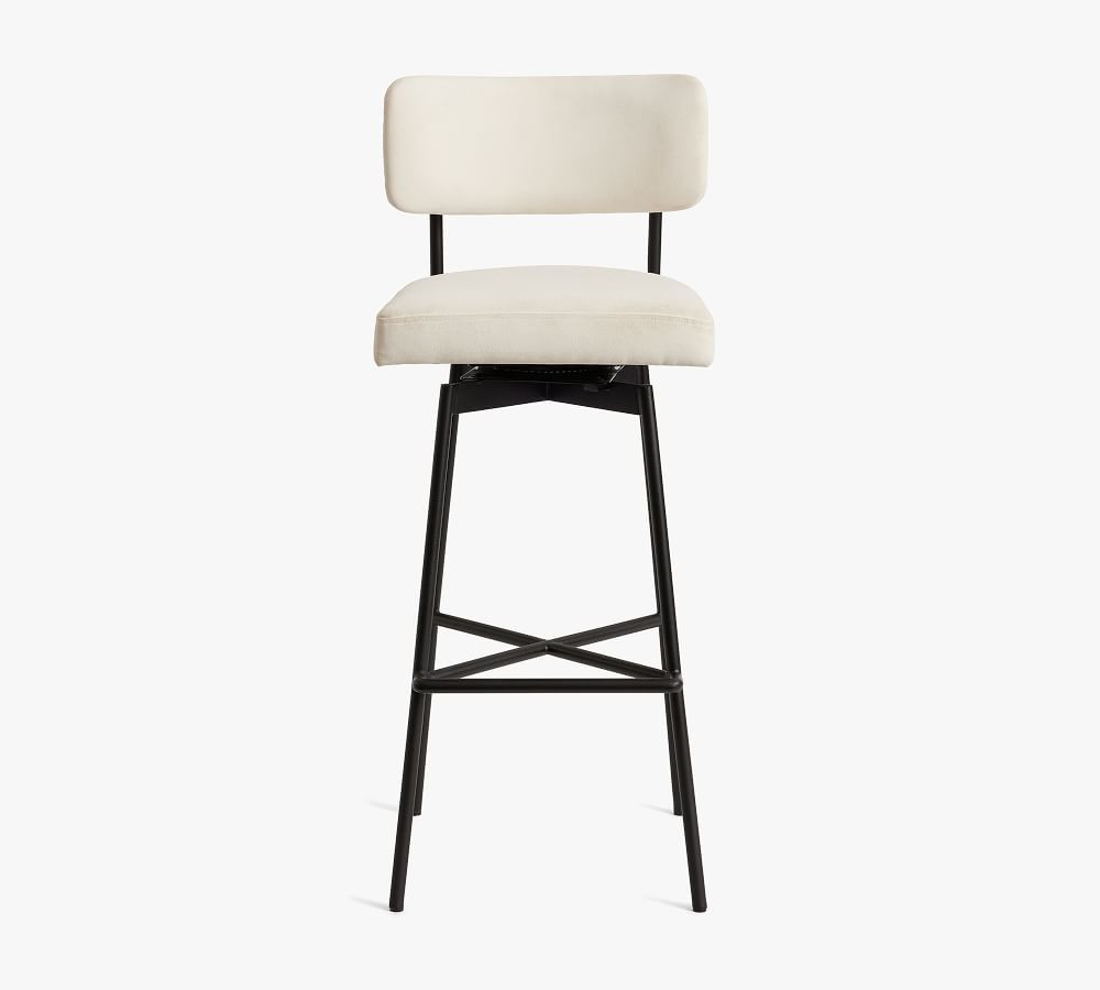 Maison Upholstered Swivel Bar & Counter Stools | Pottery Barn (US)