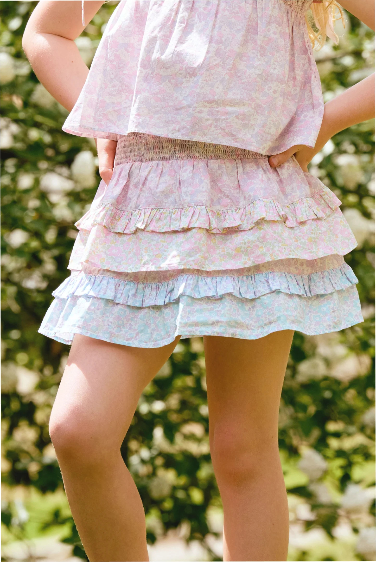 Made With Liberty Fabrics Little Girls Billie Skirt | LoveShackFancy