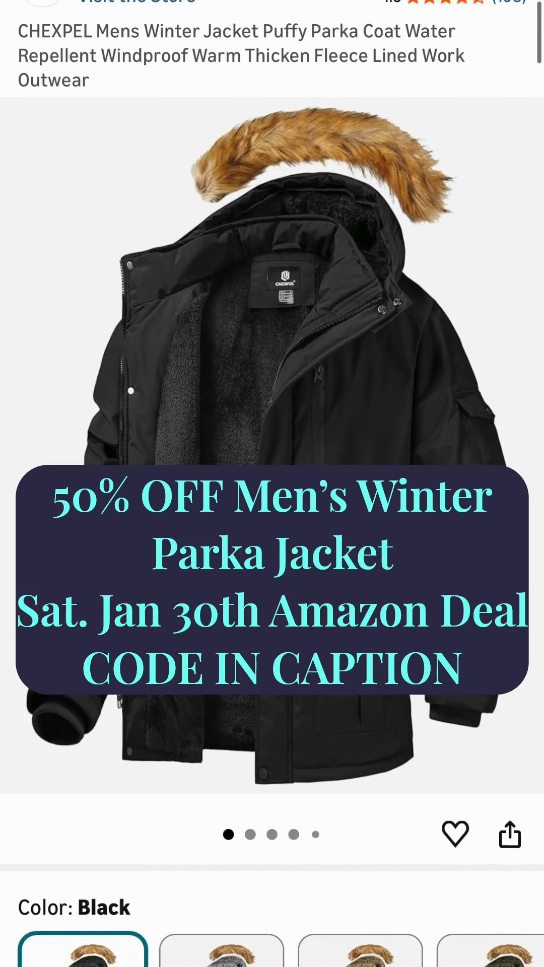 50% OFF Men’s Winter Parka Jacket ❄️ CHEXPEL men’s winter jacket is a serious cold-weather staple—warm, windproof, and practical without looking bulky. It’s the kind of outerwear that works for everyday winter wear, travel, and outdoor errands while still feeling polished.

✨ Why this one stands out:
• Windproof + snowproof outer fabric
• Plush fleece lining for warmth
• Full-zip closure up to the neck with buttoned outer layer
• Ribbed cuffs, adjustable hem, and removable fur hood for a snug fit
• Waterproof finish to handle light rain and snow
• 9 functional pockets (zippered, snap, inner, and arm pocket)

✨ Deal details:
• 50% off with code G3I2EOE9
• Final price: $36.16 (Reg. $72.33)

🗓 Sale runs January 30 – February 1, 2026 (ends 11:59 PM PST)

👉 Tap to shop before the deal ends—this is a great winter jacket find at an excellent price for shoppers looking for warmth, function, and value.on Amazon fashion today!  #LTKmens LTK men’s fashion and style #LTKOOTD LTK ootd men’s winter fashion and LTK valentine days gifts for him 

#LTKSaleAlert #LTKMens #LTKValentine