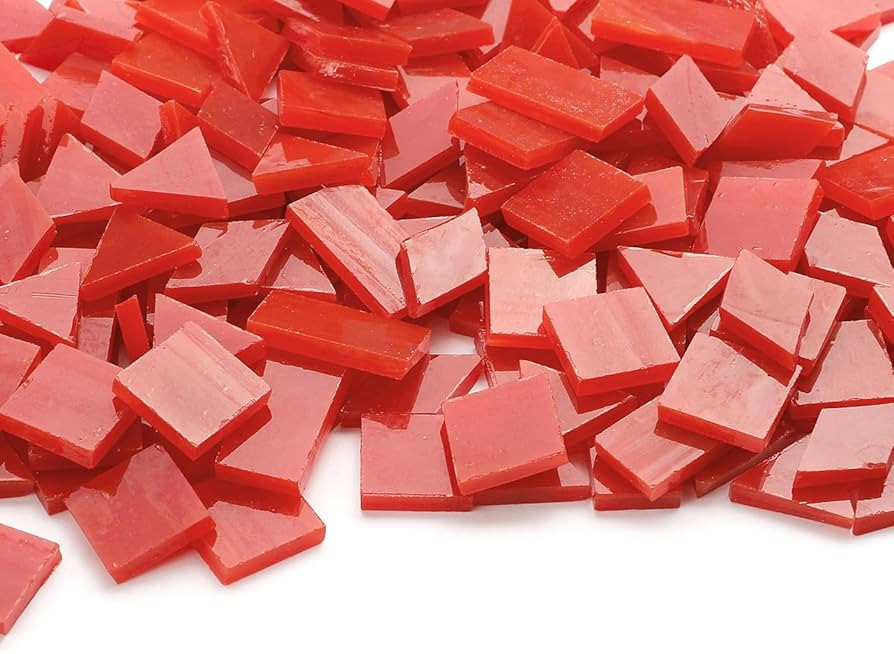 Lanyani 200 Pieces Glass Mosaic Tiles for Crafts,4 Shapes Mixed Colorful Tiffany Stained Glass Pi... | Amazon (US)