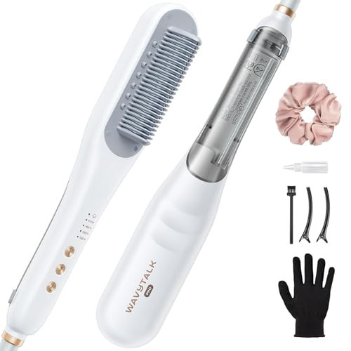 Wavytalk Pro Steam Hair Straightener Brush, Steamline Pro 3 in 1 Straightening Brush, Steam Reduces Damage, Nourishes Hair, and Expedites Straightening | Amazon (US)