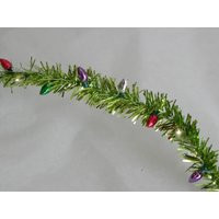 Miniature Christmas Garland, Metallic Tinsel Bright Green Wired Roping With Metallic Bulbs For Dollhouse, Fairy Garden, Or Craft Project | Etsy (US)