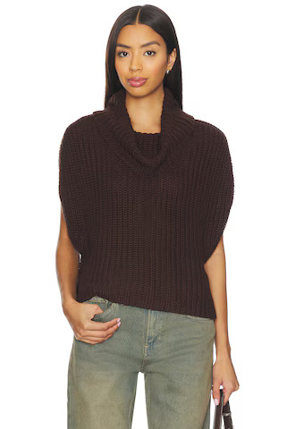 525 America Cate Sleeveless Turtleneck Sweater in Coffee Bean from Revolve.com | Revolve Clothing (Global)