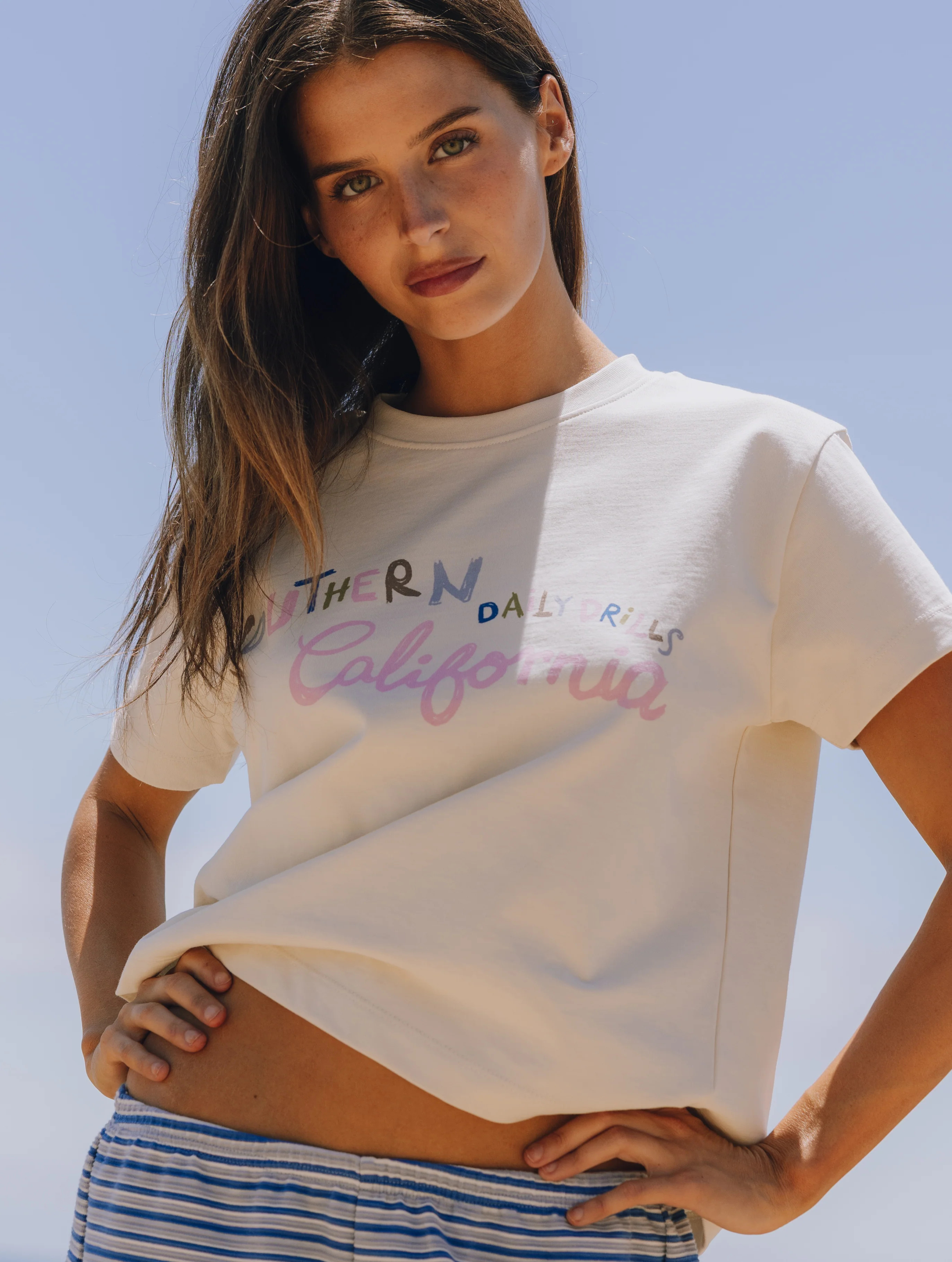 SoCal Boxy Tee - Cream | Daily Drills LLC