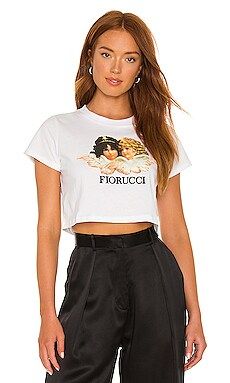 FIORUCCI Vintage Angels Cropped Tee in White from Revolve.com | Revolve Clothing (Global)