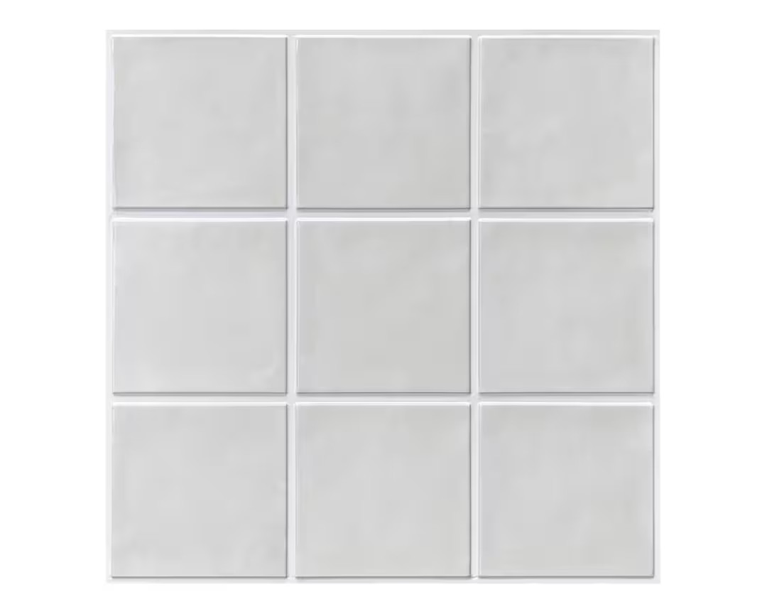 10 Pcs | 3D Square Peel and Stick Tile Backsplash,Mist-Gray DIY 3D Self Adhesive Decorative Tiles... | Etsy (US)