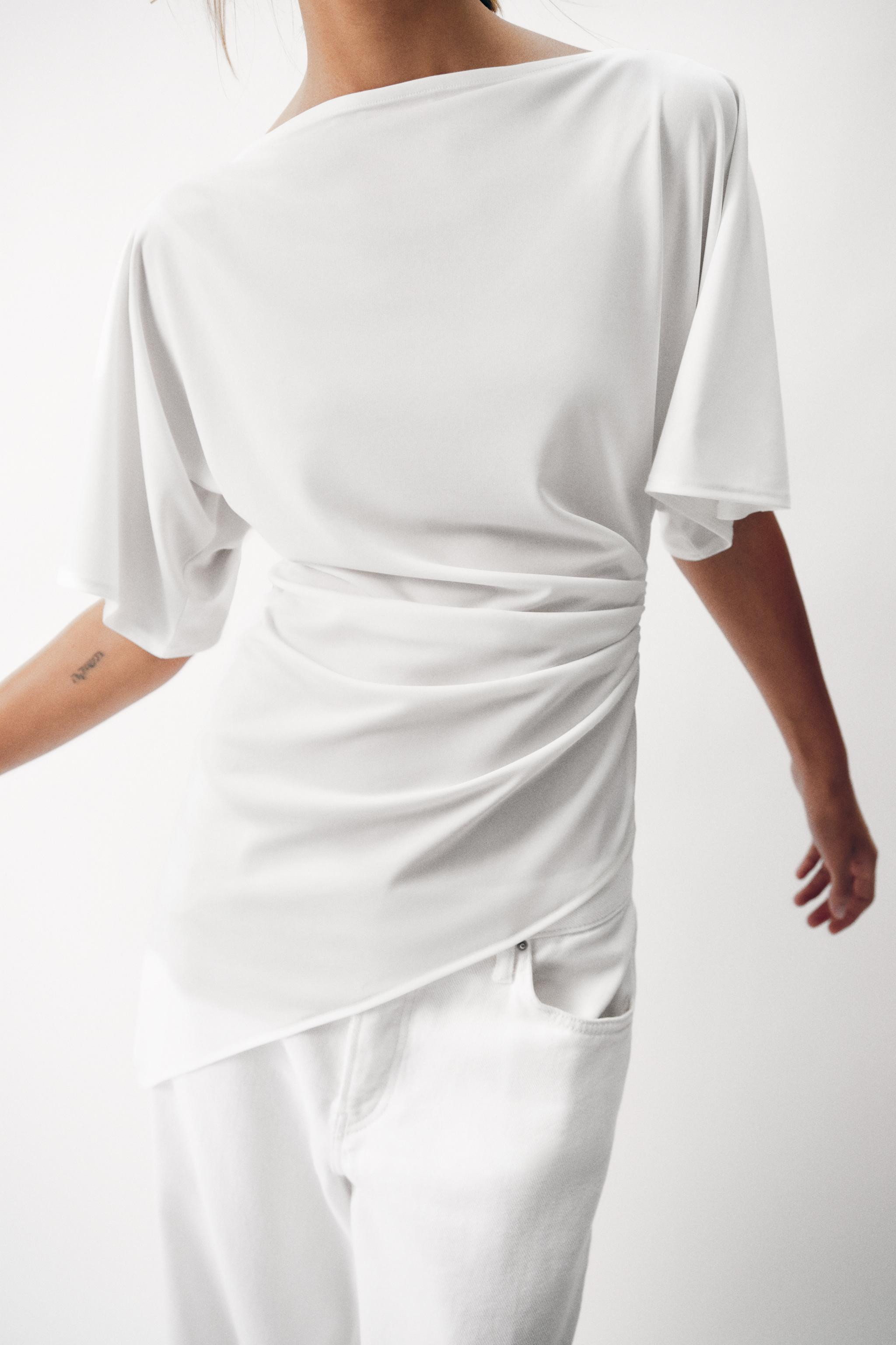 DRAPED ASYMMETRIC TOP | Zara US