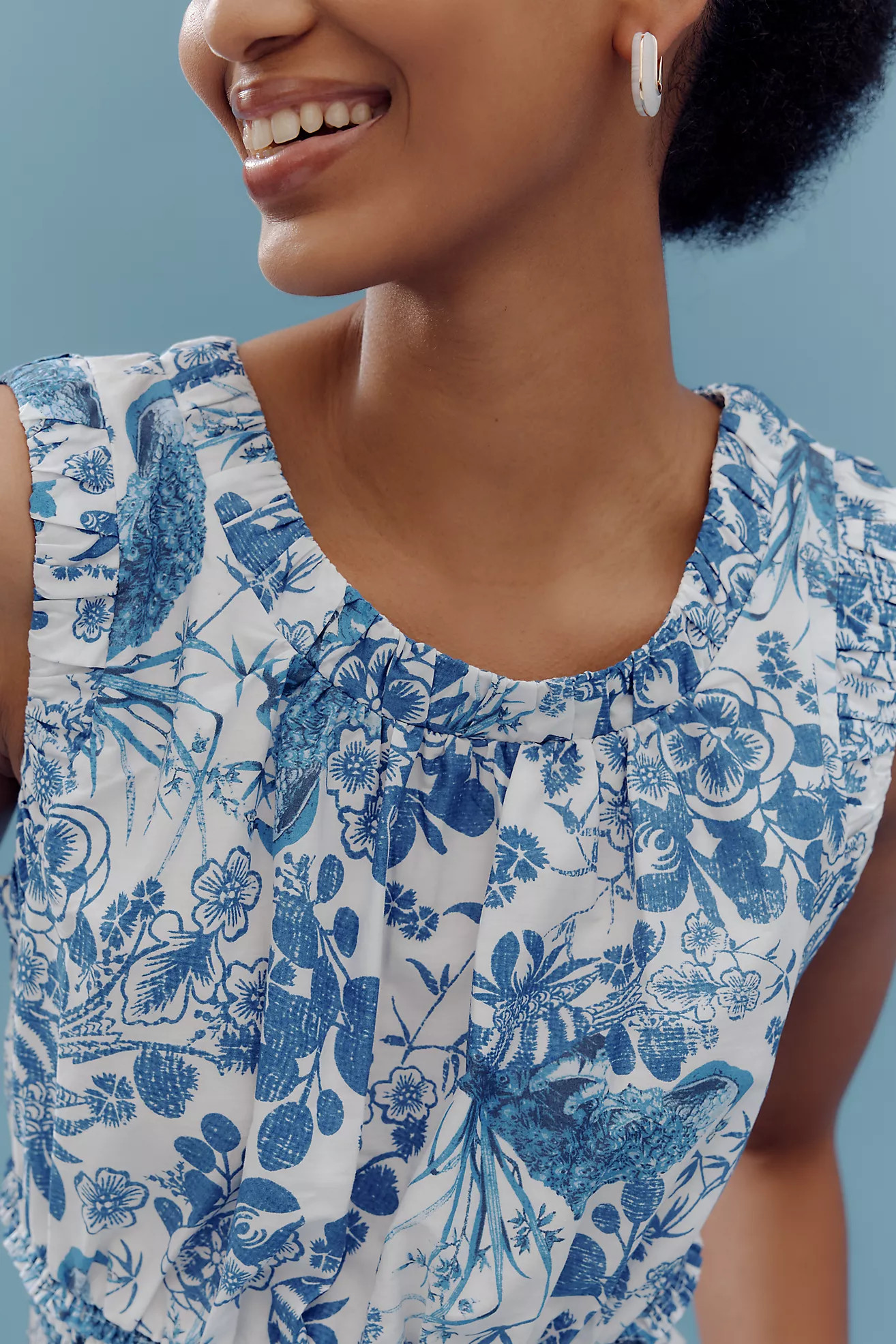 By Anthropologie Sleeveless Smocked-Waist Top | Anthropologie (US)