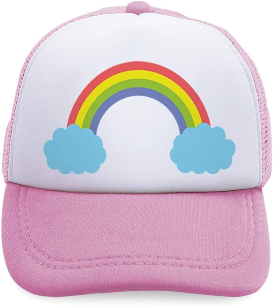 Custom Kids Trucker Hat Cute Rainbow Polyester Boys Caps & Girls Adjustable | Amazon (US)