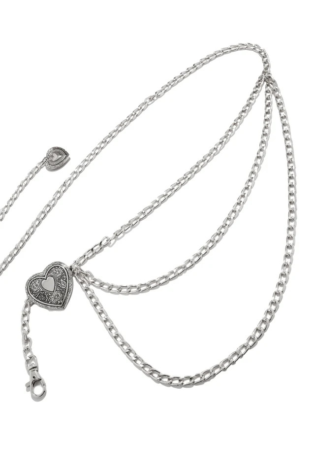Miss Lola | Love Lasso Chain Belt Silver | MISS LOLA