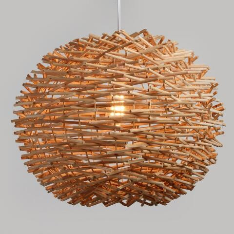Wicker Nest Pendant Lamp | World Market