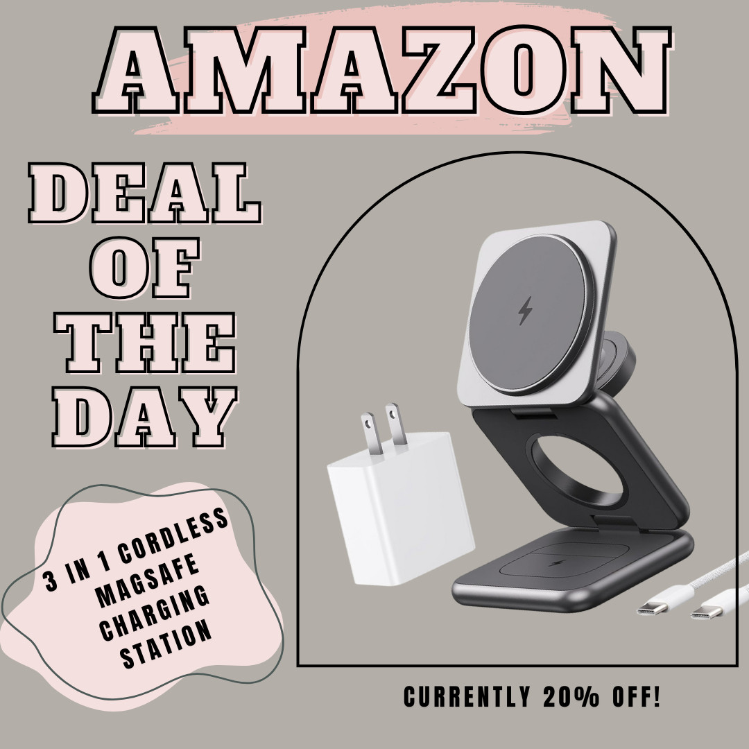 3 in 1 Magsafe Charger is on SALE right now! This one is so good, it charges 3 items at once, and folds small for travel. Even comes with a travel case! 

 #LTKHome #LTKFindsUnder100 #LTKTravel