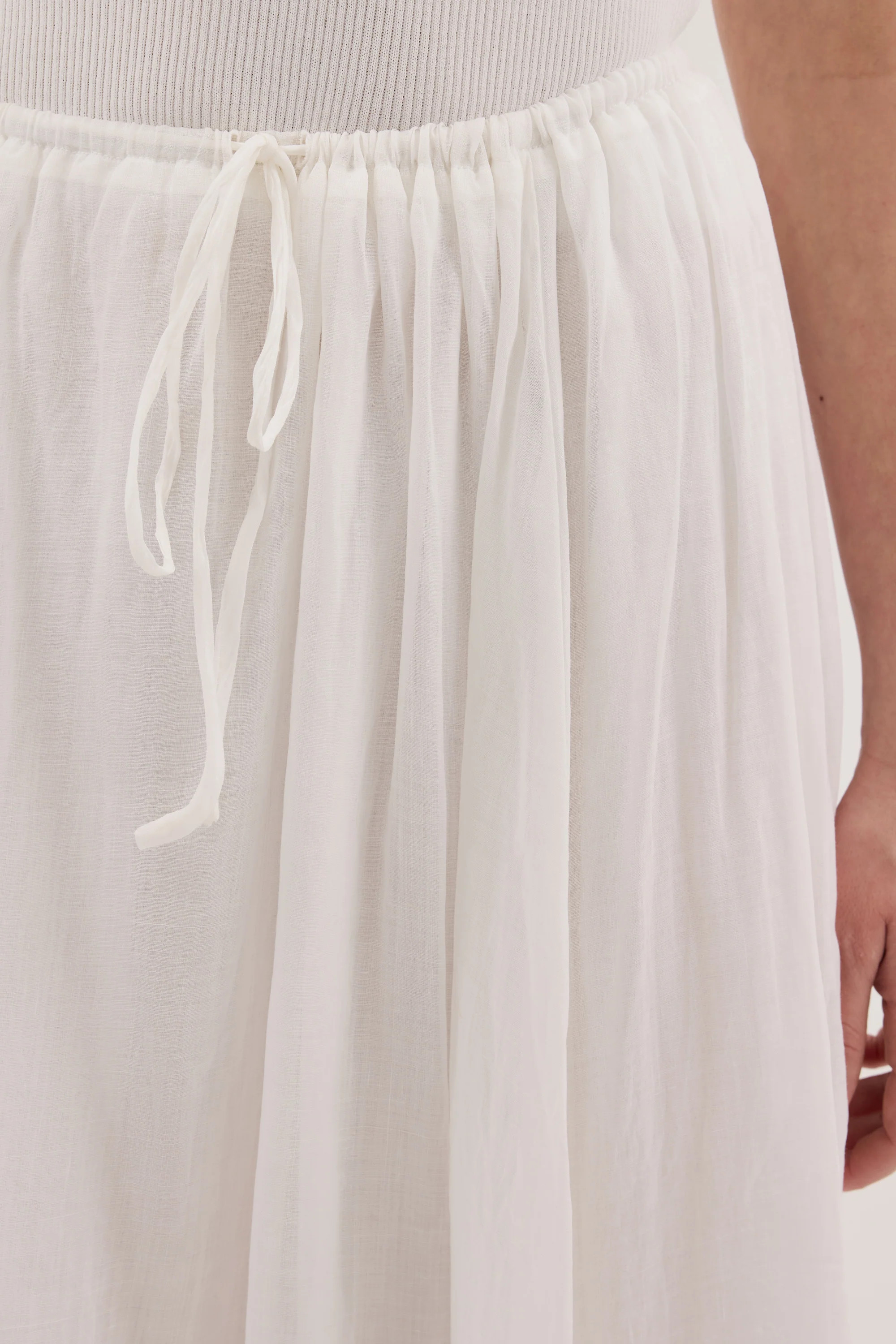 LAYNE WHITE RAMIE SKIRT | DISSH