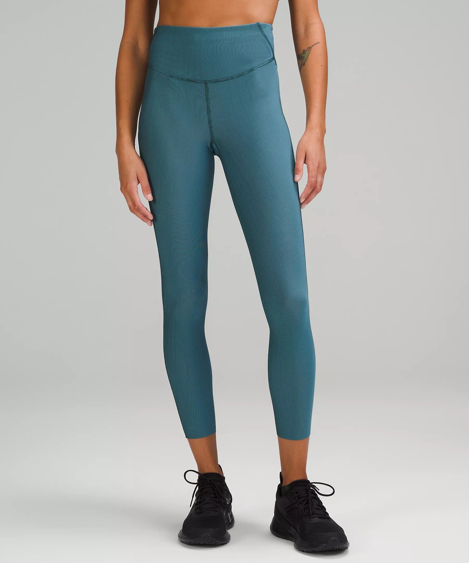 Base Pace High-Rise Tight 25" Two-Tone Ribbed | Lululemon (US)