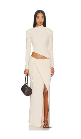 Aura Dress in Peach Cream | Revolve Clothing (Global)